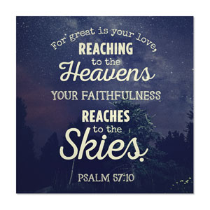 Skies Psalm 57:10 23" x 23" Rigid Wall Art