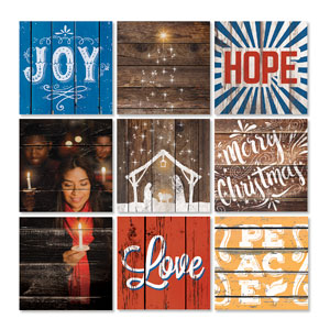 Mod Advent Set 23" x 23" Rigid Wall Art