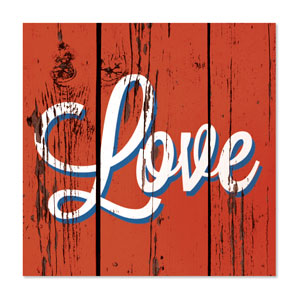 Mod Love 1 23" x 23" Rigid Wall Art