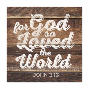 Mod John 3 16 23" x 23" Rigid Wall Art