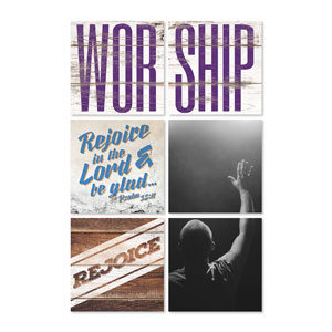 Mod Worship Rejoice Set 23" x 23" Rigid Wall Art