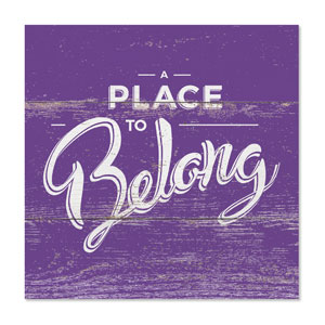 Mod Place to Belong 23" x 23" Rigid Wall Art