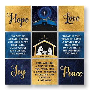 Nativity Begins with Christ Set 23" x 23" Rigid Wall Art