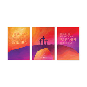 Calvary Paint Triptych 23" x 34.5" Rigid Wall Art