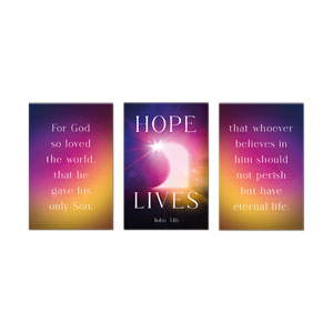 Hope Lives Tomb Triptych 23" x 34.5" Rigid Wall Art