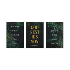 Green Pine Christmas Triptych 