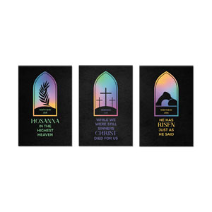 Easter Window Icons Triptych 23" x 34.5" Rigid Wall Art