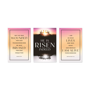 Risen Indeed Crowns Triptych 23" x 34.5" Rigid Wall Art