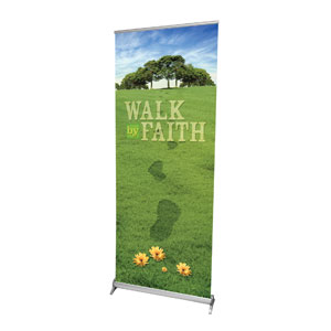 Footsteps Spring 2'7" x 6'7"  Vinyl Banner