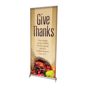 Thanksgiving 2'7" x 6'7"  Vinyl Banner