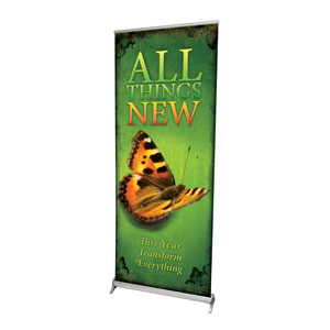 All Things New 2'7" x 6'7"  Vinyl Banner