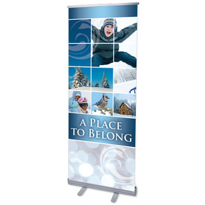 Belong Winter 2'7" x 6'7"  Vinyl Banner