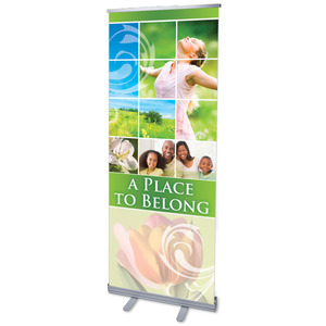 Belong Spring 2'7" x 6'7"  Vinyl Banner