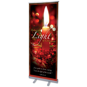 Discover Christmas Light 2'7" x 6'7"  Vinyl Banner