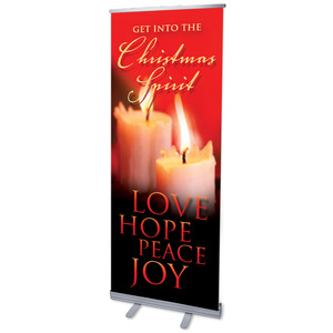 Christmas Spirit 2'7" x 6'7"  Vinyl Banner