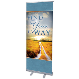 Find Your Way Field 2'7" x 6'7"  Vinyl Banner