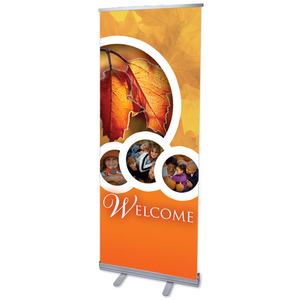 Circles Fall 2'7" x 6'7"  Vinyl Banner