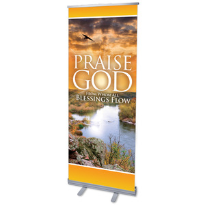 Blessings Flow 2'7" x 6'7"  Vinyl Banner