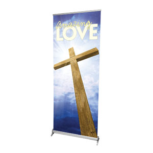 Amazing Love 2'7" x 6'7"  Vinyl Banner