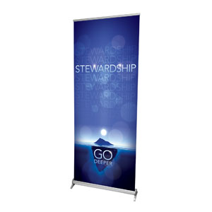 Deeper Iceberg Stewardship 2'7" x 6'7"  Vinyl Banner