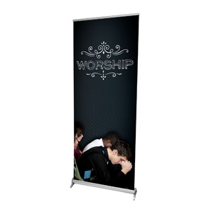 Chalk Worship People 2'7" x 6'7"  Vinyl Banner