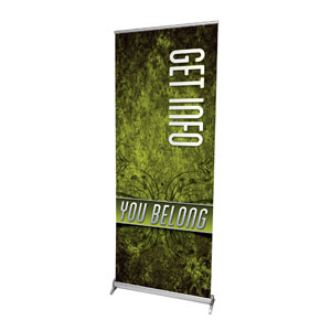 You Belong Information 2'7" x 6'7"  Vinyl Banner