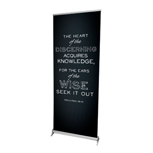 Chalk Prov 18:15 2'7" x 6'7"  Vinyl Banner