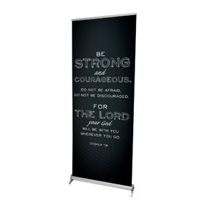 Chalk Josh 1:9 2'7" x 6'7"  Vinyl Banner