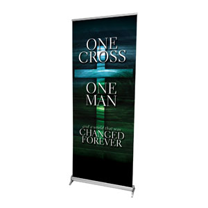 One Cross M 2'7" x 6'7"  Vinyl Banner