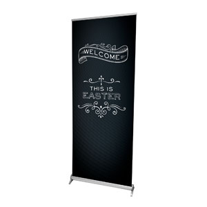 Chalk Easter 2'7" x 6'7"  Vinyl Banner