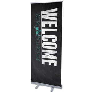 Slate Welcome 2'7" x 6'7"  Vinyl Banner