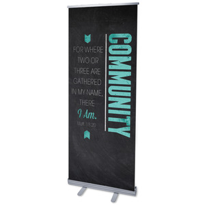 Slate Community 2'7" x 6'7"  Vinyl Banner