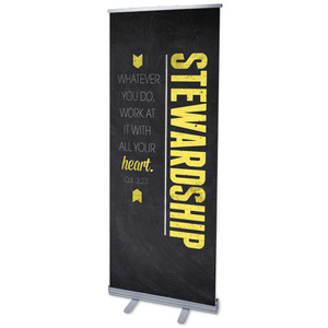 Slate Stewardship 2'7" x 6'7"  Vinyl Banner