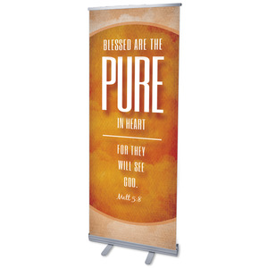 Celestial Matt 5:8 2'7" x 6'7"  Vinyl Banner