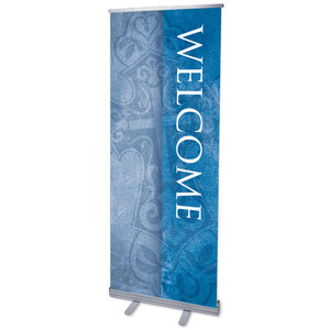 Cross Welcome 2'7" x 6'7"  Vinyl Banner