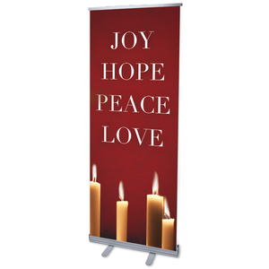 Advent Red 2'7" x 6'7"  Vinyl Banner