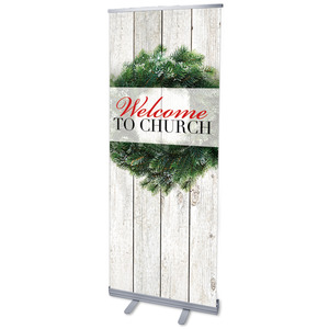 Wreath Set L 2'7" x 6'7"  Vinyl Banner