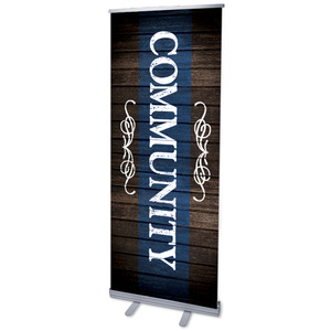 Rustic Charm Community 2'7" x 6'7"  Vinyl Banner