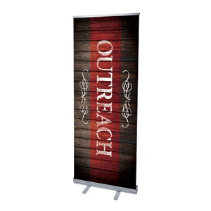 Rustic Charm Outreach 2'7" x 6'7"  Vinyl Banner