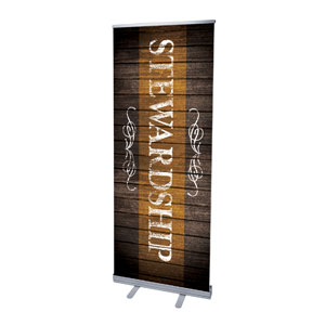 Rustic Charm Stewardship 2'7" x 6'7"  Vinyl Banner