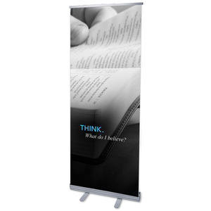 Believe: Think 2'7" x 6'7"  Vinyl Banner