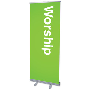 Metro Worship Green 2'7" x 6'7"  Vinyl Banner