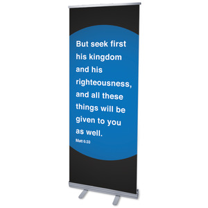 Metro Matt 6:33 2'7" x 6'7"  Vinyl Banner