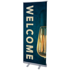 Retro Light Welcome 2'7" x 6'7"  Vinyl Banner