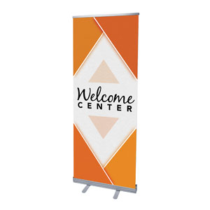 Welcome Diamond Orange 2'7" x 6'7"  Vinyl Banner