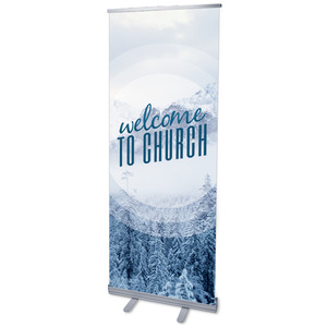 Season Welcome Snow 2'7" x 6'7"  Vinyl Banner