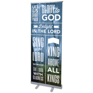 Phrases Praise L 2'7" x 6'7"  Vinyl Banner