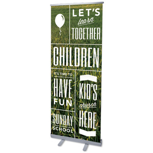 Phrases Children 2'7" x 6'7"  Vinyl Banner