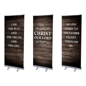 Rustic Charm Triptych  2'7" x 6'7"  Vinyl Banner