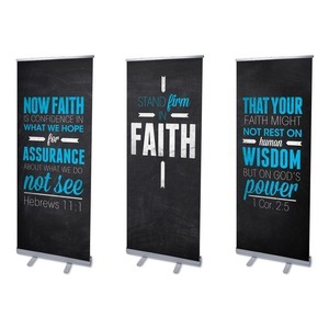 Slate Triptych 2'7" x 6'7"  Vinyl Banner